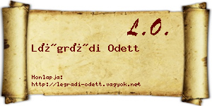 Légrádi Odett névjegykártya